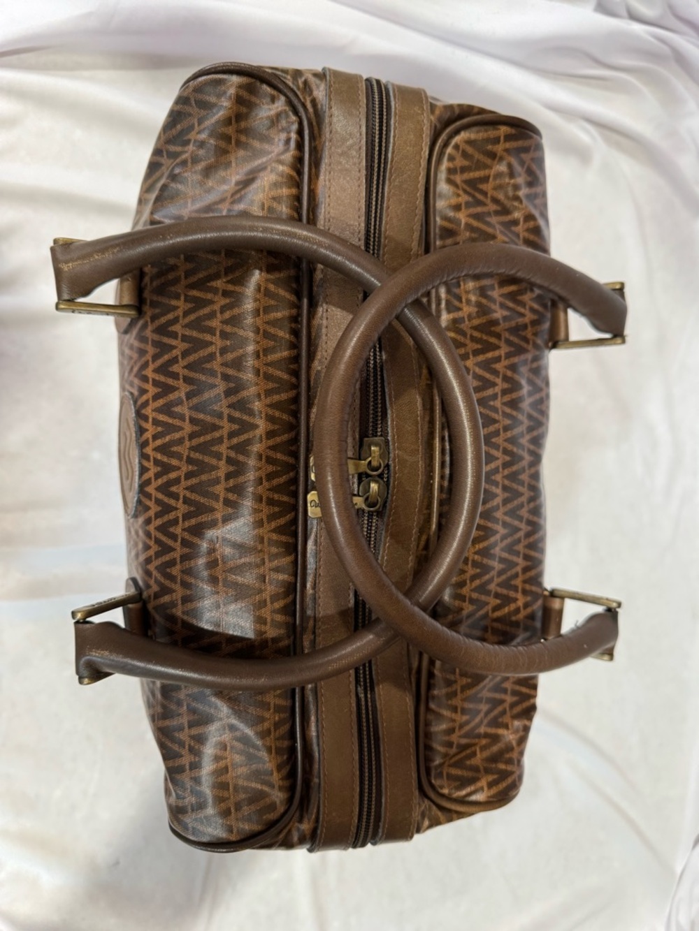 Vintage Mario Valentino Boston Travel Duffel Bag - Picture 2 of 11